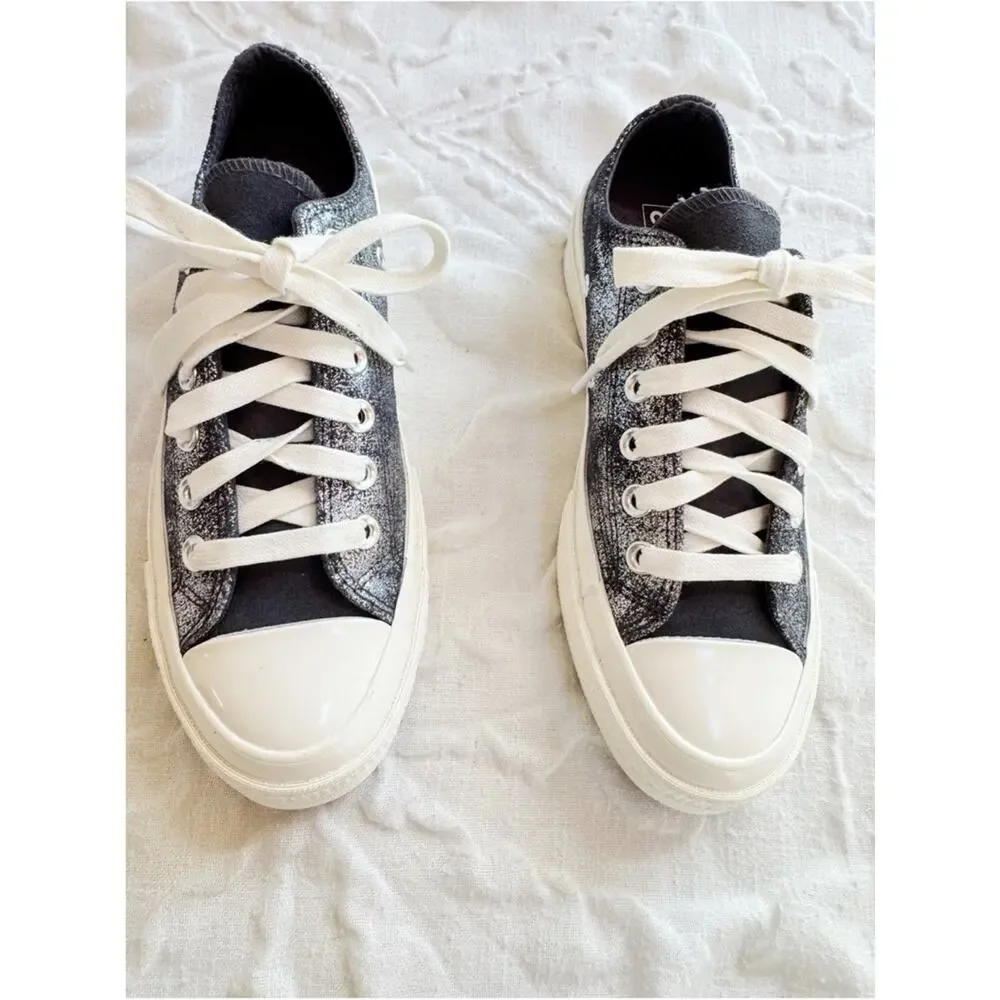 Converse Chuck 70 Ox sneakers in dark silver Nwob